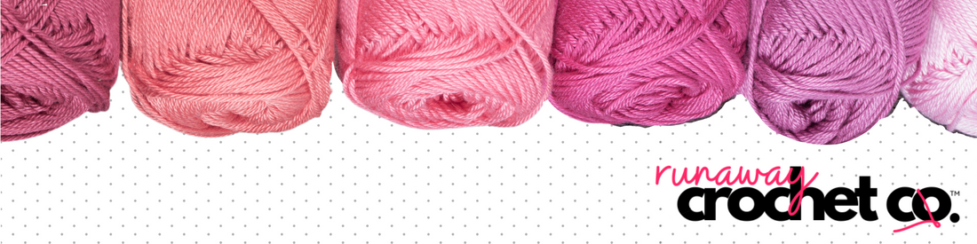 runaway crochet co pink yarn header image